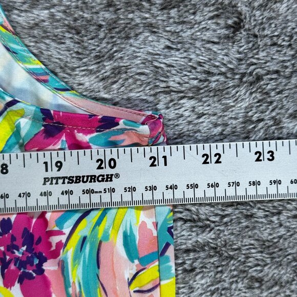 Stella Parker Golf Collection Floral Sleeveless Mock Golf Shirt Sz L - Picture 6 of 9